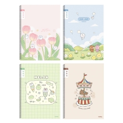 Slim School Notices Notebook Pink, 10 Pack 