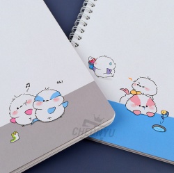 Long-tailed tit Ivory Notebook, Random