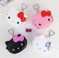 Hello Kitty Face Colorful Mini Pouch XS Black