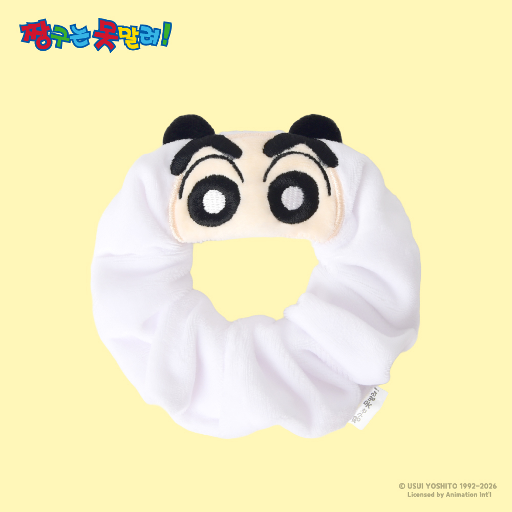 Crayon Shin-chan Panda Suit Embroidery Hair Scrunchie