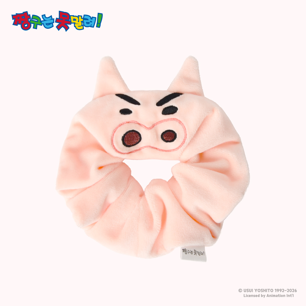 Crayon Shin-chan Buriburi Zaemon Embroidery Hair Scrunchie