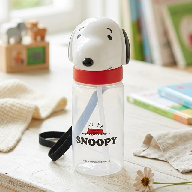 Snoopy Face Straw Bottle 350ml