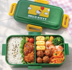 Hello Kitty Old School Dome-shaped 1-Tier Lunch Box (4-Sided Lock) 530ml