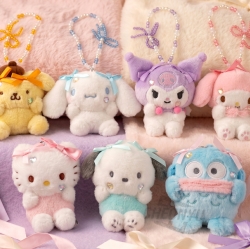 Sanrio Ribbon-core Plush Keychain 10cm