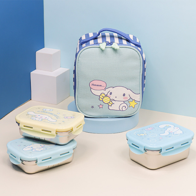 Cinnamoroll 3-Tier Stainless Steel Lunch Box & Insulated Bag Set