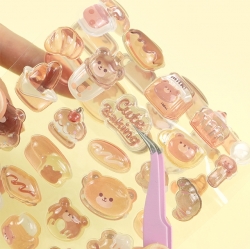 Food Animal Water Drop Sticker (Random )