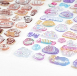 Food Animal Water Drop Sticker (Random )