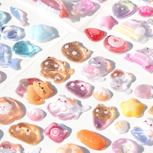 Happy Smile Water Drop Sticker (Random )