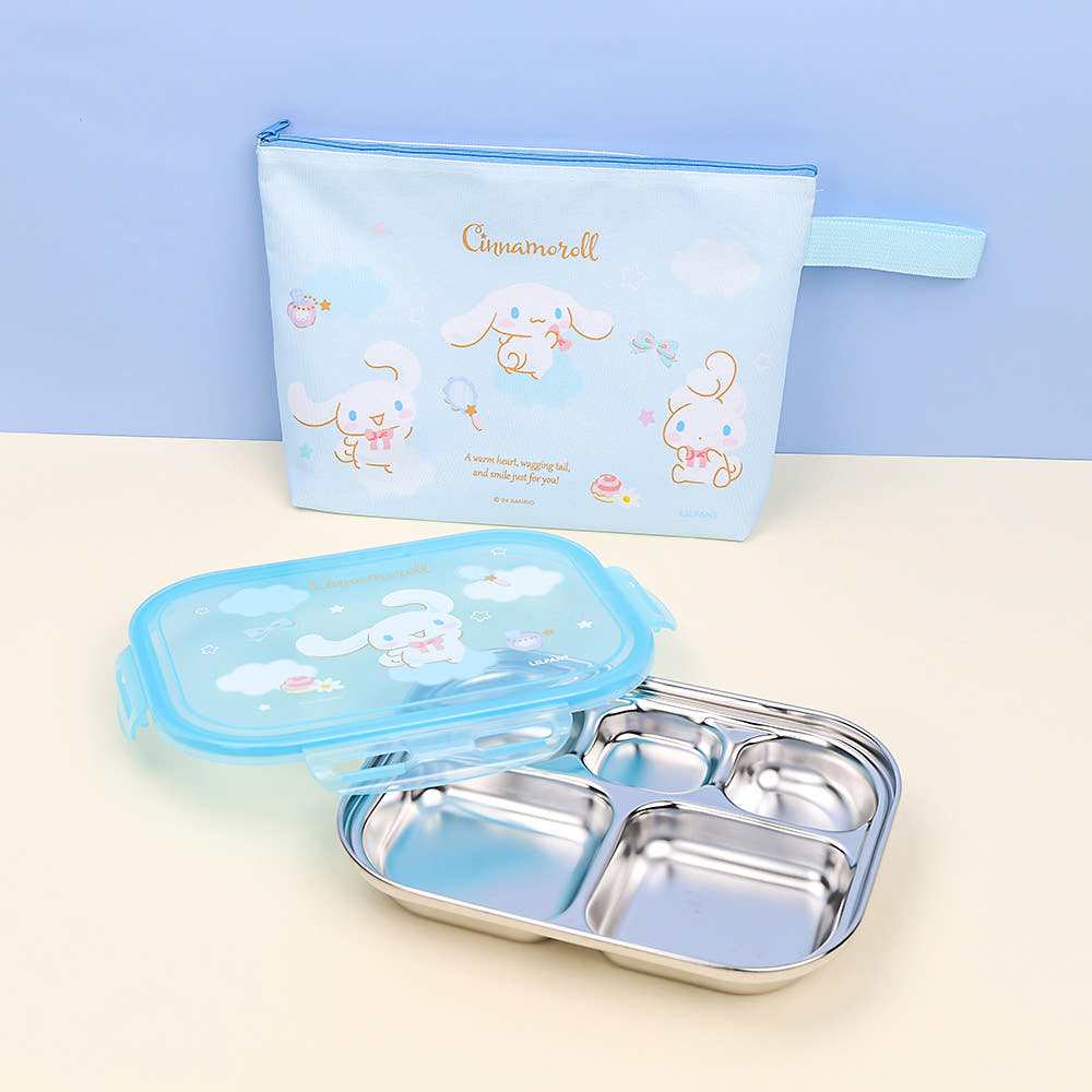 Cinnamoroll Mono Stainless Steel Tray with Pouch Set