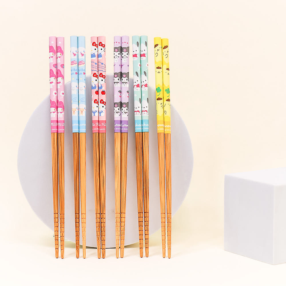 Sanrio Bamboo Chopsticks 6-Pack Set
