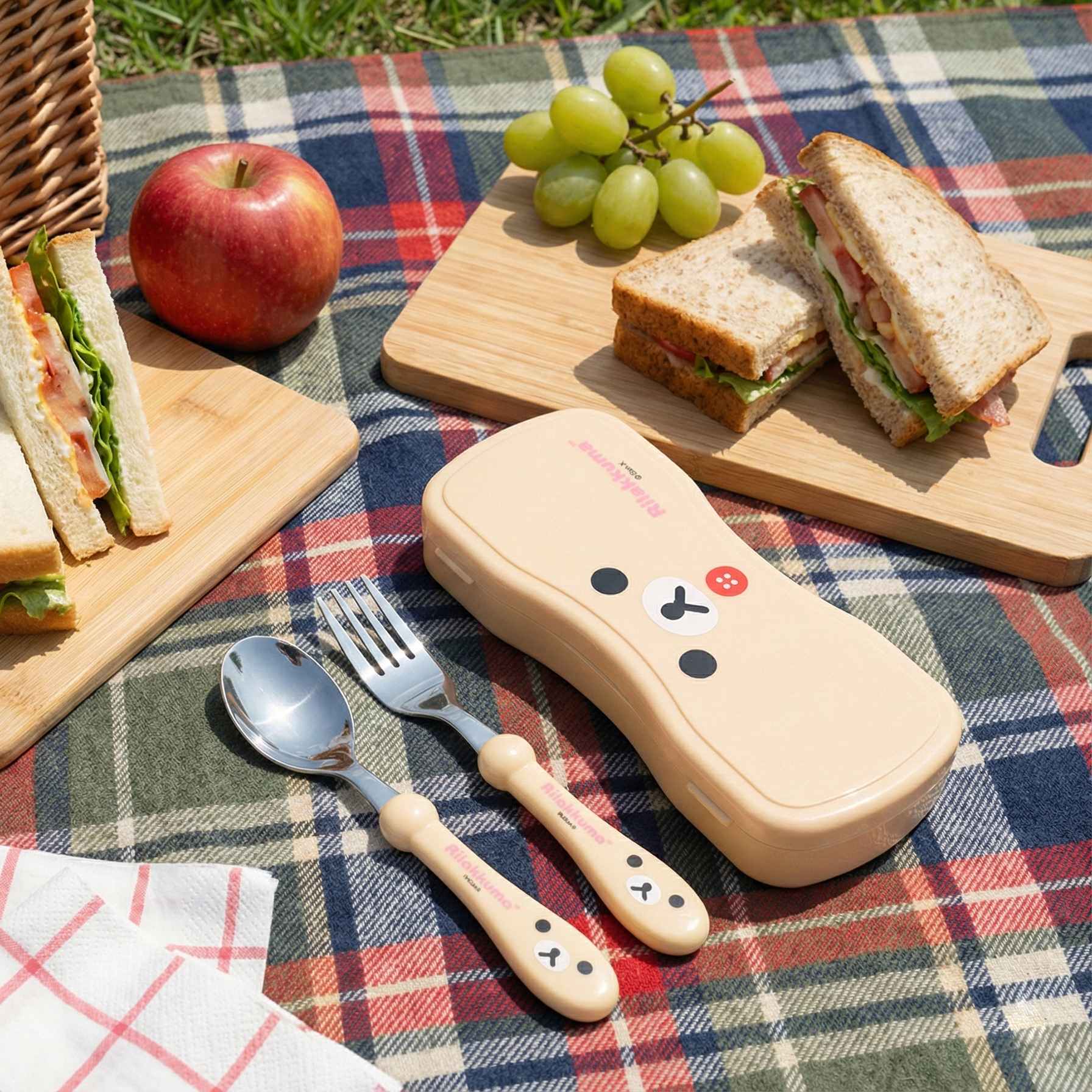 코리락쿠마 얼굴 뉴 스푼 포크 케이스