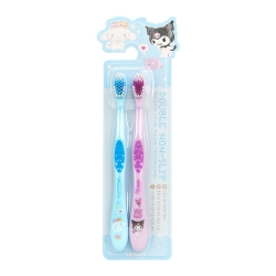 Sanrio Double Non-Slip Color Toothbrush 2-Pack (Cinnamoroll & Kuromi)