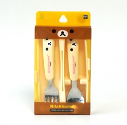 Korilakkuma Cutie Spoon Fork Case Set (Face)