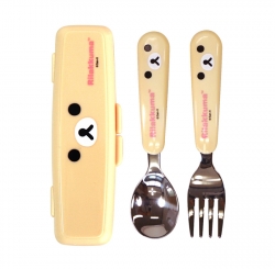 Korilakkuma Cutie Spoon Fork Case Set (Face)