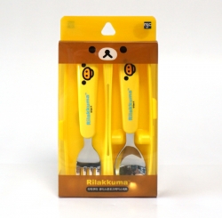 Kiiroitori Cutie Spoon Fork Case Set (Face)
