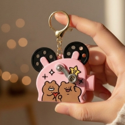 Teddy Bear Mini Projector Keyring, Random