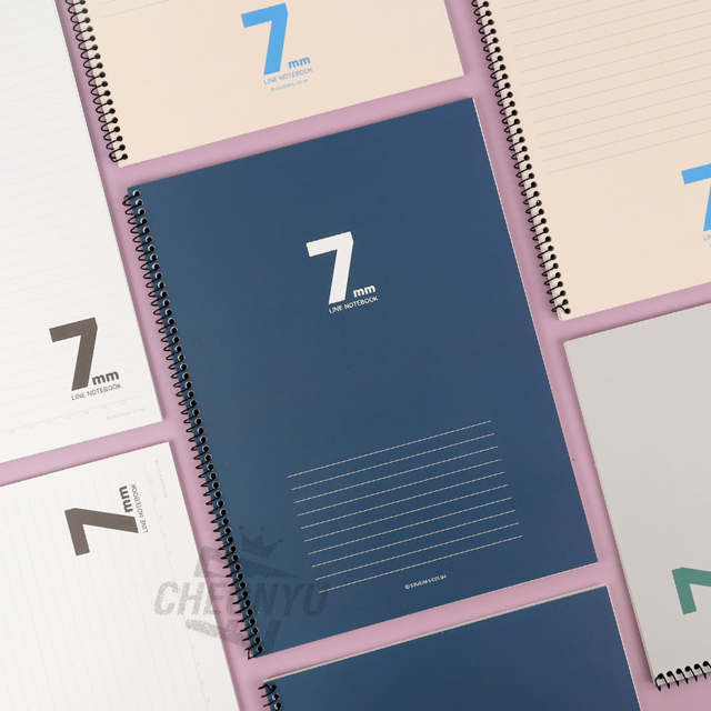 7mm Spring Notebook Simple 5ea, Random