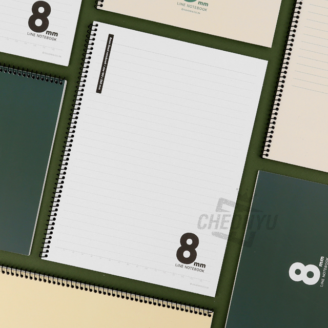 8mm Spring Notebook Simple 5ea, Random