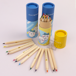 CHIIKAWA12-Color Mini Wooden Colored Pencils, Random