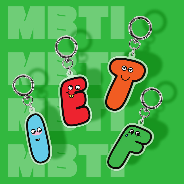 Fun Keyring MBTI Alphabet Point Keyring