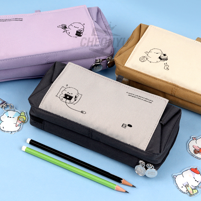 Long-tailed Tit Too Flat Keyring Pencil Pouch, Random