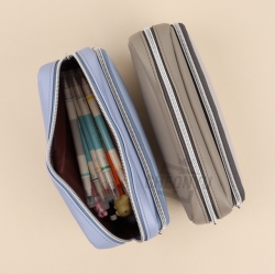 E-RiNUBGAE 2-pocket Large-capacity pencil case, Random