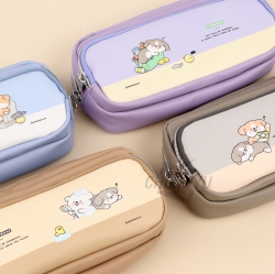 E-RiNUBGAE 2-pocket Large-capacity pencil case, Random