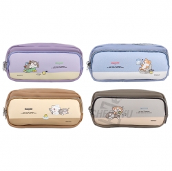 E-RiNUBGAE 2-pocket Large-capacity pencil case, Random