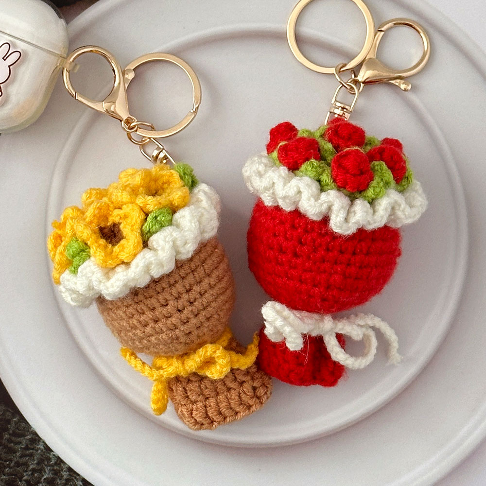 꽃다발 뜨개 키링 (랜덤발송)