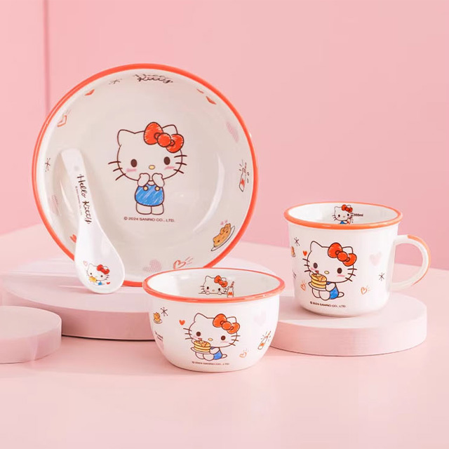 헬로키티 세라믹 식기 1인용 세트