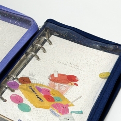 Mongal-mongal 6-Binder Transparent Diary, Random