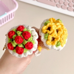 Crochet Flower Keychain, Random