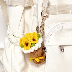 Crochet Flower Keychain, Random
