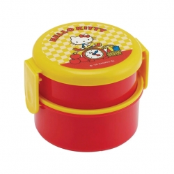 Hello Kitty Old School Round 2-Tier Lunch Box (Fork Included)