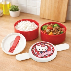 Hello Kitty School Round 2-Tier Lunch Box (Fork Included)