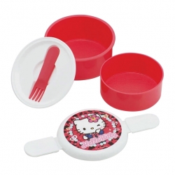 Hello Kitty School Round 2-Tier Lunch Box (Fork Included)