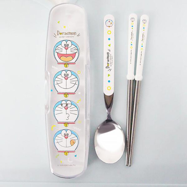 Doraemon simple spoon&chopsticks in case set