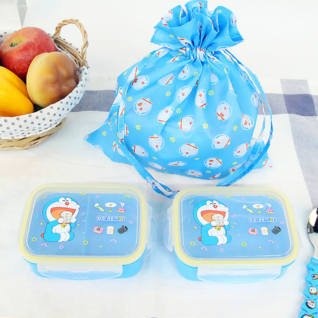 Doraemon lunch box-2 with bag set