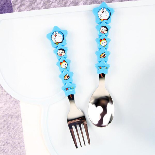 Doraemon star spoon&fork