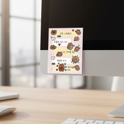 Bear Adhesive Memo Board, Random