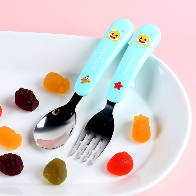 Baby shark baby spoon&fork