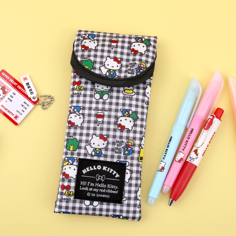 헬로키티 패턴 플랫파우치