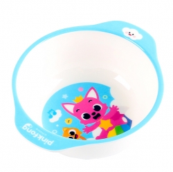 Pinkfong melamine bowl with handles