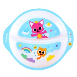 Pinkfong melamine two divided plate