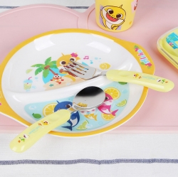 Baby shark cutie spoon&fork in case set