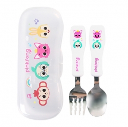 Pinkfong kids spoon&fork case set