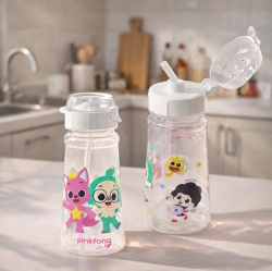 Pinkfong cutie straw bottle with handles