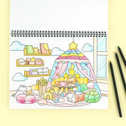 Cat Color Drawing (Easy Version)