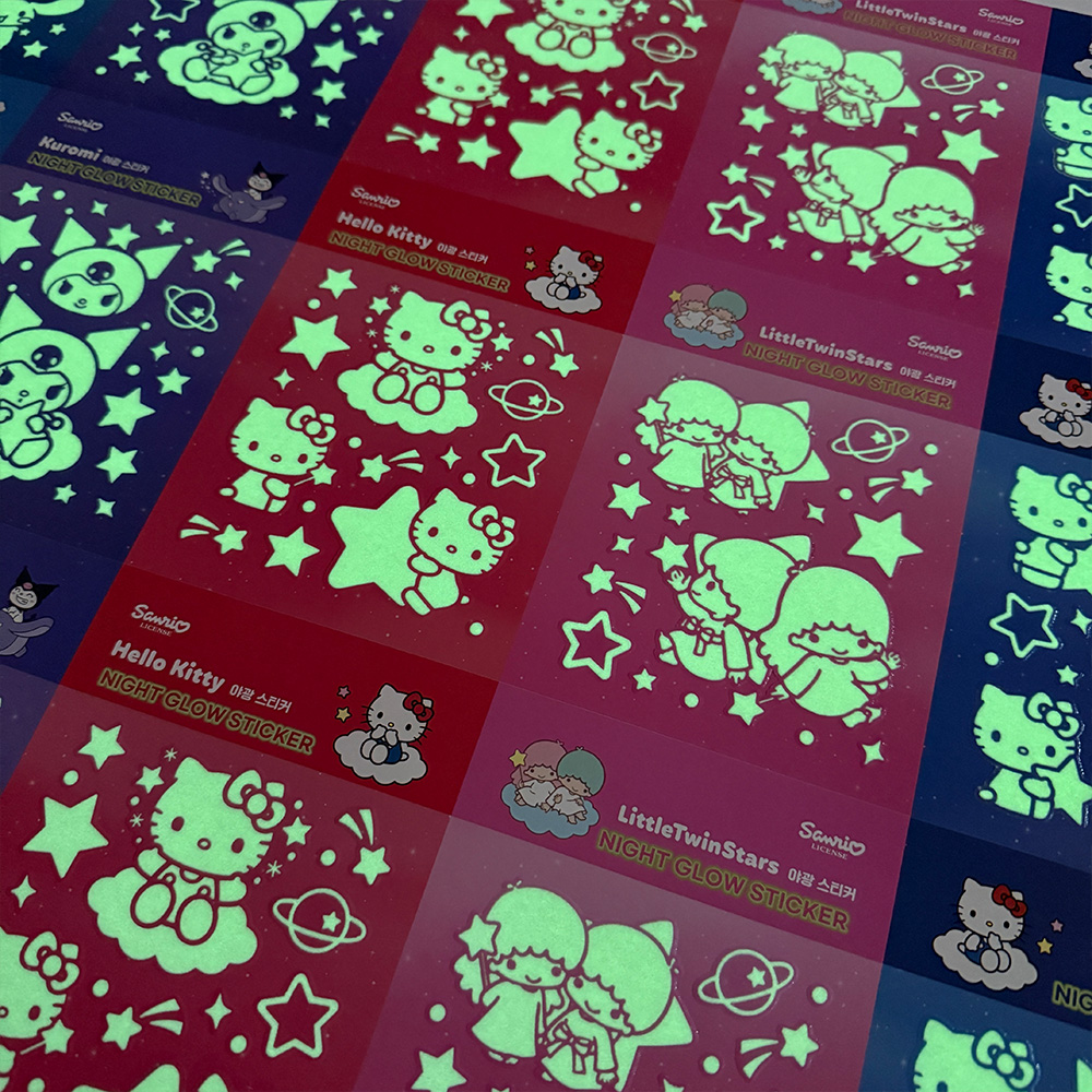 Sanrio Glow-in-the-Dark Sticker, 60pcs