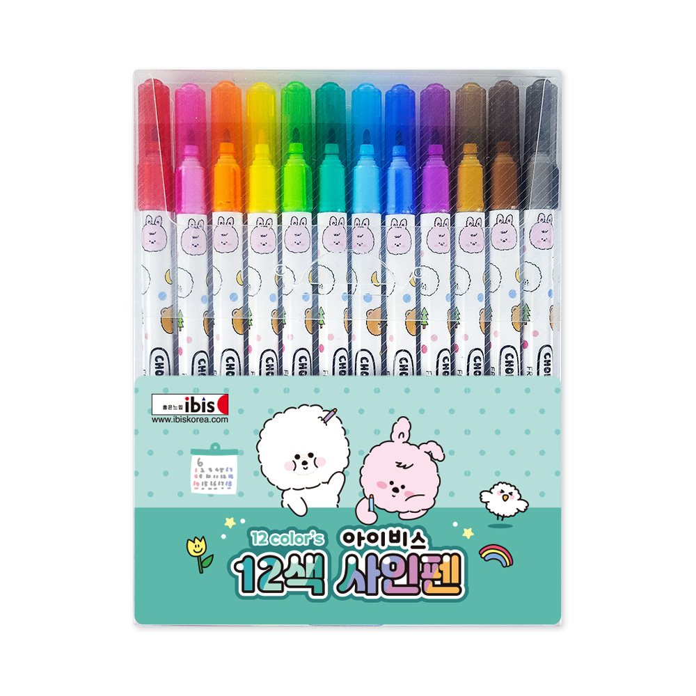12 Colored Marking Pen_Mint
